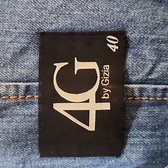 4G By Gizia denim vest with gold accent size 10 - Picture 2 of 5